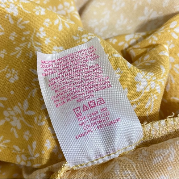 No Boundaries Yellow Floral Ruffle Skirt - Picture 7 of 7